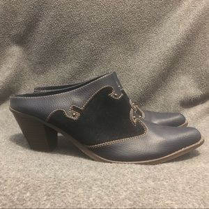 Navy Western Clog
